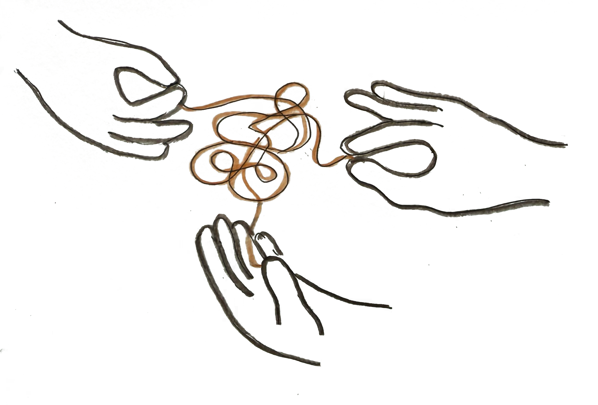 Weaving the yarn - hands weaving story threads